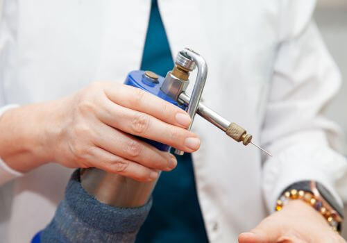 Equipment for cryosurgery for dogs and cats